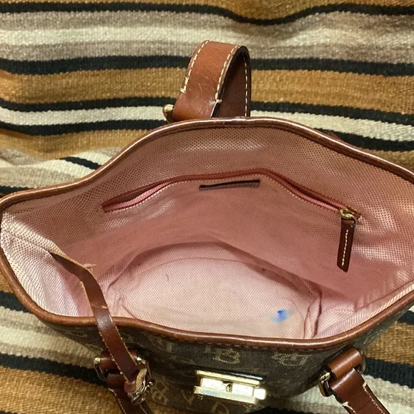 Dooney & Bourke Brown Monogram Tote - Picture 7 of 10